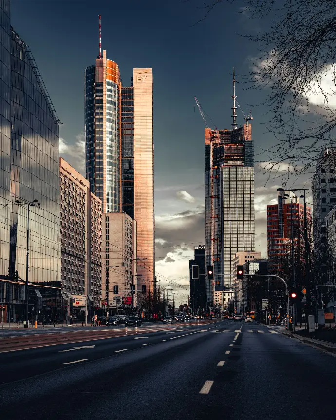 cars on road near high rise buildings during daytime